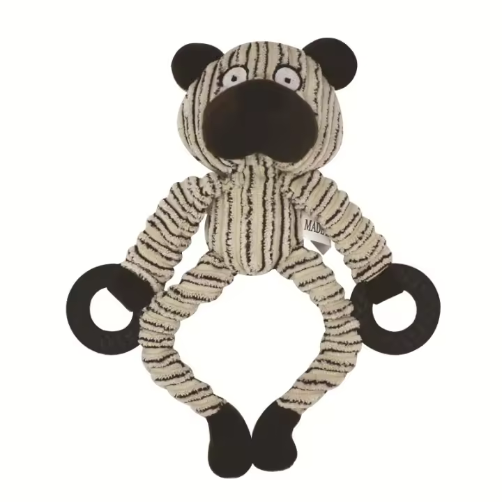 Muñeco Interactivo de Mascota de Dibujos Animados Sonidos Rápidos de Cachorro Corduroy Peluche de Mono Goma de Tres Colores Juguete de Res Oso - 1