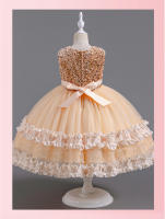 Vestido Formal de Tul Abullonado para Bebé Princesa de Encaje para Fiesta de Cumpleaños de Niña de las Flores Infantil - details 14