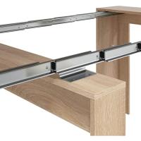 Consola, Mesa Extensible, Mesa para Salón, recibidor o Cocina, Acabado en Roble Canadiense, Medidas: 50-235 cm (Largo) x 90 cm (Ancho) x 78 cm (Alto) - details 3
