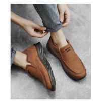 Zapatos informales de cuero para hombre, mocasines transpirables, zapatillas de deporte para hombre, calzado plano de cuero cómodo, zapatillas de deporte para hombre 2024 - details 8