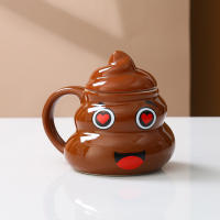 Taza de cerámica para caca de broma traviesa con cuchara, taza multiusos para beber agua para mujeres y hombres - details 5