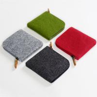 Mini monedero para hombre y mujer, billetera con Soporte para tarjeta de crédito y identificación, de fieltro de lana, barata - details 0