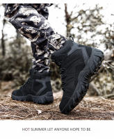 Botas militares de combate táctico para hombre, zapatos de seguridad para el trabajo, caza, tobillo, zapatillas de deporte al aire libre, Botas de senderismo de corte alto, seguridad - details 19