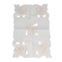 Mesa con bordado floral retro blanco, alfombra Ense, mantel de algodón hueco, decoración de mesa de comedor para el hogar, fiesta de boda - details 4