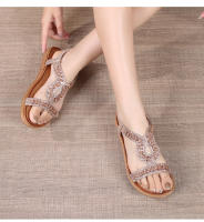 Sandalia Plana Mujer 2025 Punta Redonda con Cristales - Diseño Transpirable Boho Chic, Zapatos de Verano Cómodos para Playa, Fiesta y Diario, Moda Primavera-Verano - details 20