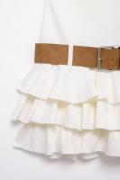 TRAFZA-Vestido corto de verano para mujer, minivestido liso sin mangas con cuello redondo, Espalda descubierta, cinturón decorativo con cremallera, estilo playero - details 5