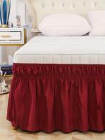 Falda De Cama Elástica De Color Puro, Suministros De Ropa De Cama Suave Para La Cama, 1 unidad - details 14