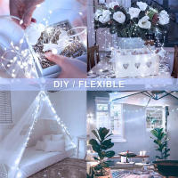 Guirnalda de luces LED Solar para exteriores, lámpara de alambre de cobre impermeable para jardín, patio, árbol, fiesta de Navidad, 8 modos, 300/200 - details 7