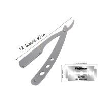 Maquinilla de afeitar plegable profesional para hombres, maquinilla de afeitar recta manual de acero inoxidable con cuchilla - details 3