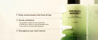 Milky body oil, lightweight, non-greasy, hydrating, vegan, moisturizing, exfoliating, soothing.