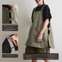 Delantal de limpieza ajustable de alta calidad, delantal impermeable de poliéster con bolsillos, delantal de cocina transpirable anticontaminación para el hogar - details 3