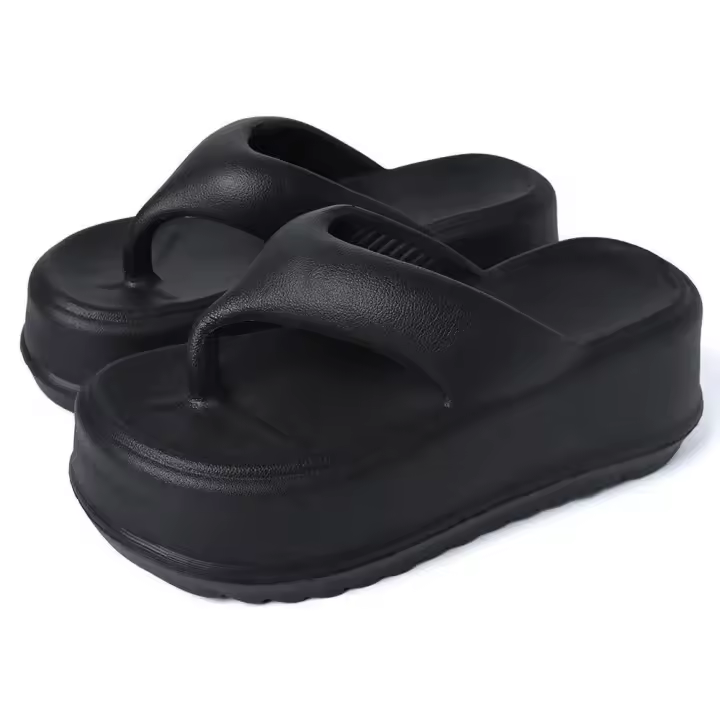 Chanclas de plataforma EVA para mujer, Sandalias de tacón cómodas, informales, para la playa, novedad de verano, 2023 - 1