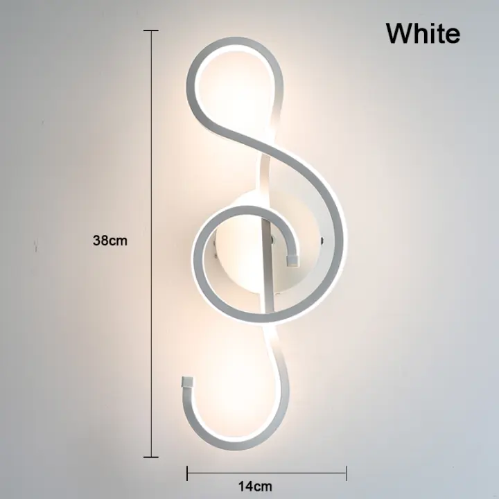 Lámpara de Pared LED Minimalista Musical Decoración de Dormitorio Sala de Estar - 1