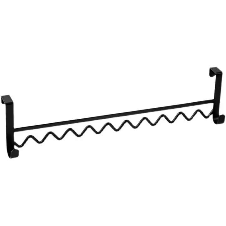 Colgador estable para puerta trasera de baño, sin taladro, antiarañazos, sin óxido, gancho para colgar toallas, batas, bolsas - 1