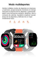 2025 Smart Watch Ultra 49 mm, pantalla grande HD de 2,1", control de acceso NFC, carga inalámbrica, reloj inteligente para hombres y mujeres con responder/hacer llamadas, monitor de salud para frecuencia cardíaca, oxígeno en sangre, sueño, compatible con  - details 10