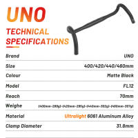 Manillar de Bicicleta de Grava UNO Racing Manillar Ultraligero para Bicicleta de Carretera - details 1