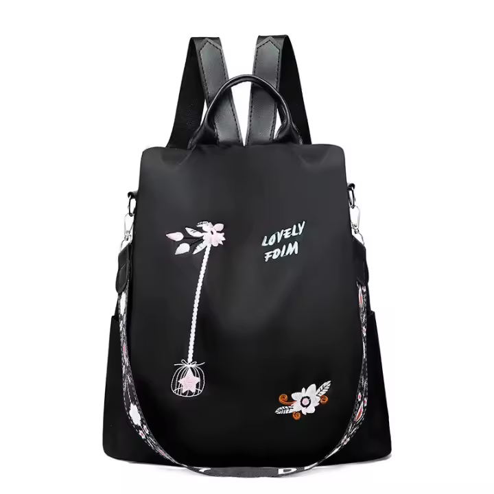 Mochila Oxford impermeable para mujer, bolso bordado informal de moda, bolso de viaje de gran capacidad de diseñador, bolsas de compras - 1