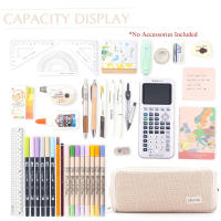 Estuche de Lápices de Canvas de Gran Capacidad de 3 Partes Regalo Ideal para Estudiantes, Niñas, Niños, Adultos Estuches y Cajas de Papelería - details 5