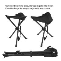 Una silla portátil con trípode y taburete plegable con una capacidad de peso de 200 kilogramos, perfecta para acampar, pescar al aire libre y - details 3