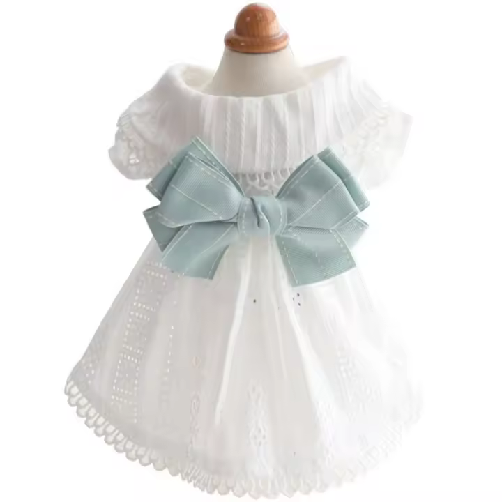 Vestido cómodo y transpirable para mascotas, falda suave y agradable para la piel para cachorros, falda hueca para mascotas para perros y gatos - 1