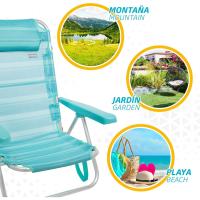 Set 2 Sillas Pleg Alu 5pos 60x47x83cmc/cojin-flamenco - details 12