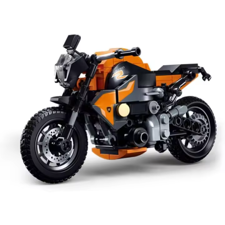 Juego de ladrillos de bloques de construcción de motocicletas, juguete modelo 196 piezas 026, regalo para niños y adultos - 1