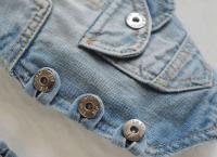 Chaqueta Ustada retro sin mangas para mujer, chaleco vaquero informal, pantalones cortos de un solo pecho para mujer - details 7
