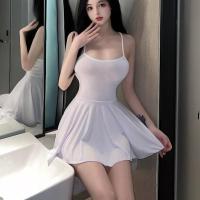 Vestido Mini de Lentejuelas de Moda para Mujeres Uniforme Suave, Sin Espalda, con Volantes, Perfecto para Clubes Nocturnos - details 9