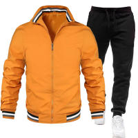 Chaqueta deportiva informal para hombre, dos piezas de color sólido, nuevo estilo - details 2