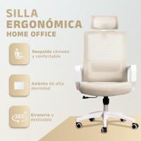 Silla de Oficina Ergonómica Ajustable Transpirable, Soporte Lumbar, Reposacabezas Ajustable, Ruedas Giratorias 360° Soporte hasta 100kg Azul - details 19