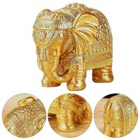 Estatua de oro grande para el hogar, oficina, elefante, adorno, estantería, soporte para TV, decoración, regalos para mujeres y mamás - details 6