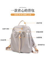 Bolso para mujer Mochila estética Diseño de moda Bolsos para niña Tela plisada Cordón Lindo Mochila fina Mochila escolar súper ligera plegable - details 2