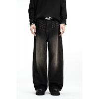 Nuevos vaqueros Retro americanos, pantalones de pierna ancha de talla grande rectos de calle - details 1