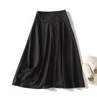 Nueva moda mujer cremallera lateral Vintage cintura alta A-line Midi falda Otoño Invierno elegante faldas de oficina - details 1