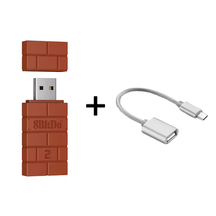 BLUEKAKA 8BitDo Receptor inalámbrico USB Adaptador Bluetooth 2 para PS5 PS4 Xbox Series X/S 8bitdo Controladores Bluetooth para NS Switch Windows - 1