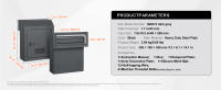SucceBuy Buzón para llaves a través de la puerta, buzón de acero resistente a través de la puerta con cerradura de combinación de 12 pulgadas, negro - details 6