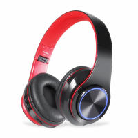 Auriculares inalámbricos B39 con luces LED de colores, audífonos con Bluetooth, tarjeta TF, AUX, cable de reproducción, estéreo de graves HiFi plegable, música - details 14