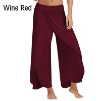 Pantalones de Yoga de Gasa Transpirable para Mujer Pantalones Sueltos Rectos de Color Sólido - details 1