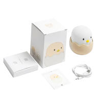 Sensor táctil de huevo de pollo de silicona, luz LED nocturna para niños y bebés, carga USB, lámpara de noche de ambiente romántico - details 13