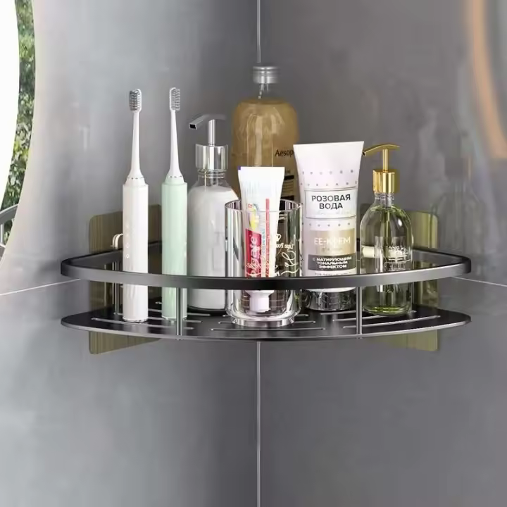 Montaje en pared sin diamantes, portaequipajes para esquís, soporte de iluminación para ducha, administrador de champú para inodoro, accesorios de baño - 1