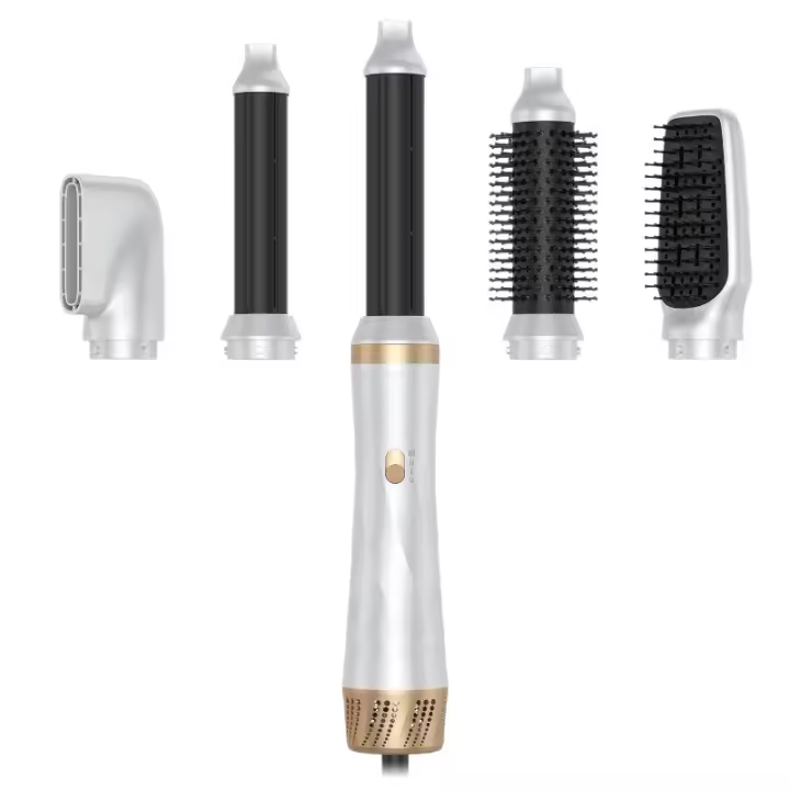Secador de pelo caliente 5 en 1 AEVYVKV Multifuncional para peluquería, reemplazo de cabeza, plancha de pelo, rizador, secador de pelo de doble uso - 1