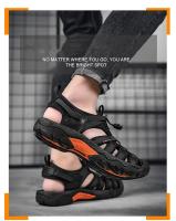 Nuevas Sandalias de Verano para Hombre Auténtico Cuero, Diseño a la Moda, Transpirables, Talla Grande 48 - details 18