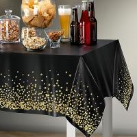 Mantel de Mesa Desechable Dorado con Punto Ideal para Barbacoa, Fiesta, Cena Fina - details 2