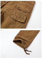 Pantalones cargo casuales para hombre, joggers atléticos, pantalones rectos sueltos de algodón - details 5