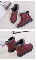 Nieve de gran tamaño para mujer, zapatos de algodón con forro polar, ots cálidos impermeables de corte medio - details 12