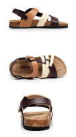 Sandalias de corcho para hombre, estilo coreano, casuales, de dos vías, tallas grandes, pantuflas para exteriores, zapatos de playa modernos para verano. - details 10