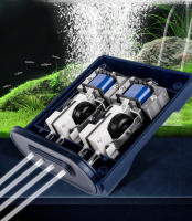 Bomba de aire de oxígeno para acuario, dispositivo silencioso con válvula de retención para tanque de peces, gran oxigenador de cuatro salidas, 220v, 14w - details 11