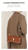 Bolso baguette elegante para mujer - Bolso bandolera desmontable elegante con cierre en tono dorado, marrón/negro, versátil para uso diario, accesorio elegante, artesanía de alta calidad - details 11