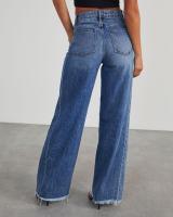 Jeans de Pierna Ancha para Mujer 2025 Pantalones Denim Gris con Estilo Vintage - details 3