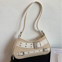 Bolso de mano a la moda Y2K, bolso para axila con remaches, bolso de hombro para chica picante, bolso cruzado Retro con hebilla de cinturón para niñas - details 12